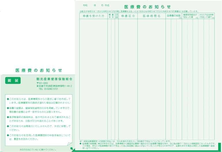 医療費のお知らせ